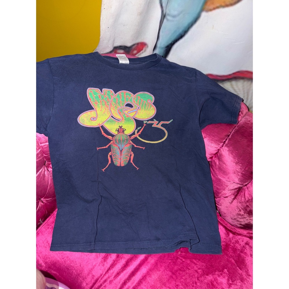 Vintage 2004 Yes Band 35th Anniversary Tour T-Shirt Roger Dean Art Navy Large